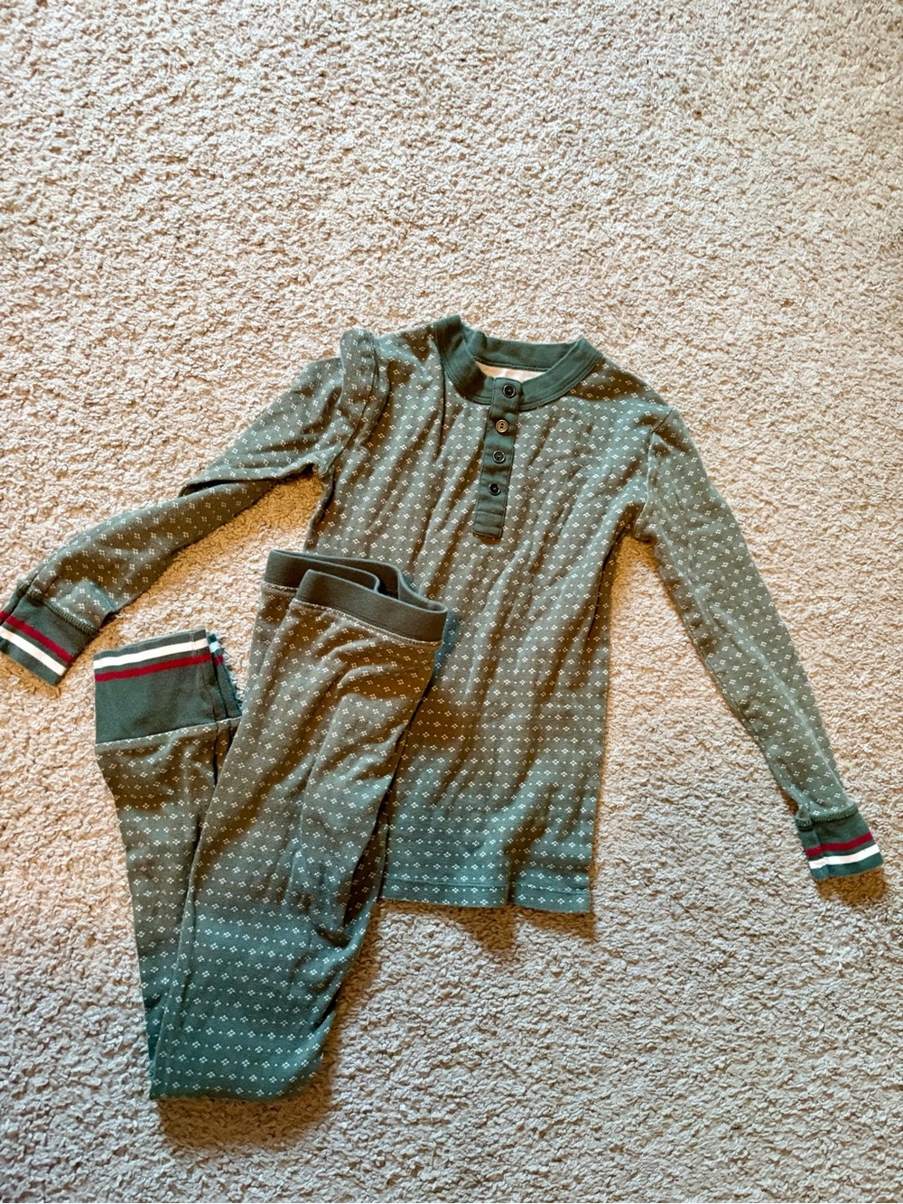 Hearth and Hand Olive Green Thermal Pajamas